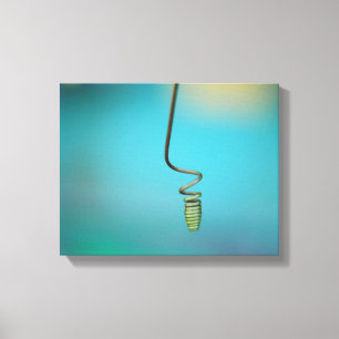 Spiraaldraad Thread Blauwe Abstracte Foto Tegel Canvas Afdruk