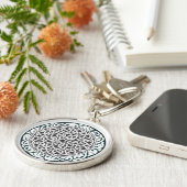 Spiraaldraad zoals patroon Designer Sleutelhanger (Zijkant)
