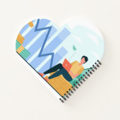 Spiraalgebonden notitieboek in hartvorm (Achterkant)