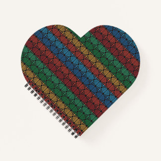 Spiraalgebonden notitieboek met cirkelvormige patr