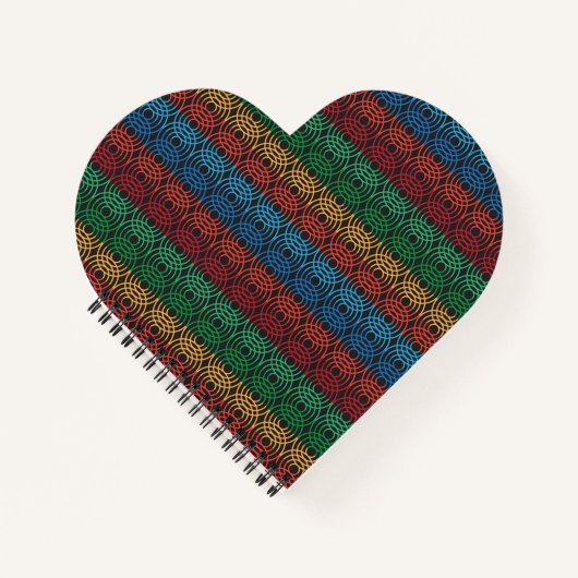 Spiraalgebonden notitieboek met cirkelvormige patr (Voorkant)