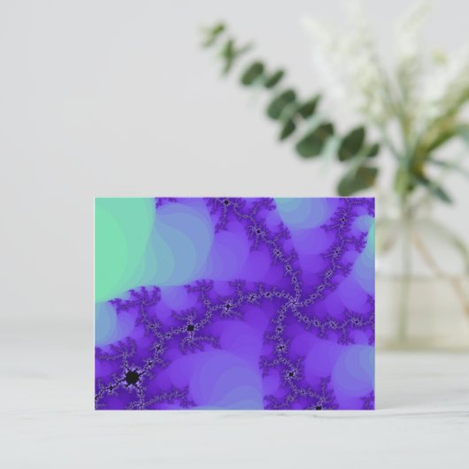 Spiraalgolven Fractaal Briefkaart (Staand voorkant)