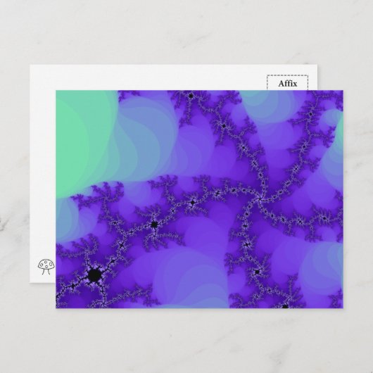 Spiraalgolven Fractaal Briefkaart (Voorkant / Achterkant)