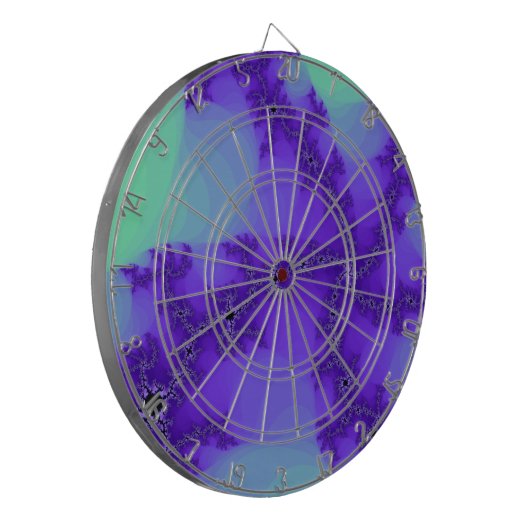 Spiraalgolven Fractaal Dartboard Dartbord (Voorkant Links)