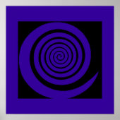spiraalhypnotische afdrukdecor poster (Voorkant)