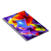 Spiraallaptops Kleurrijke vlinderschilderkunst Notitieboek (Rechterzijde)