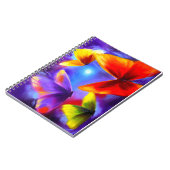 Spiraallaptops Kleurrijke vlinderschilderkunst Notitieboek (Linkerzijde)