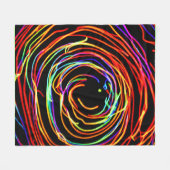 Spiraallichten gloeien fleece deken (Voorkant (Horizontaal))