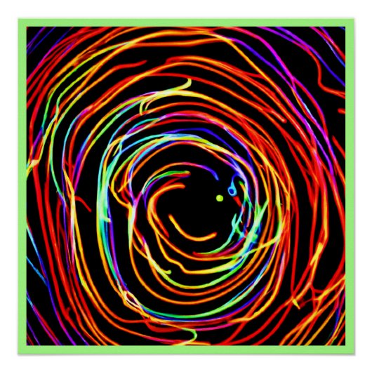 Spiraallichten gloeien perfect poster (Voorkant)