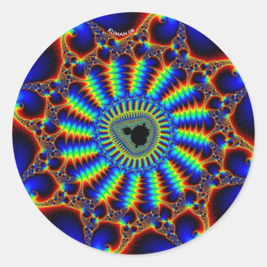 spiraalmandel ronde sticker (Voorkant)