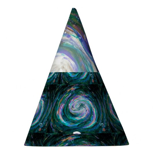 Spiraalmelkweg in de ruimte feesthoedjes (Rechts)