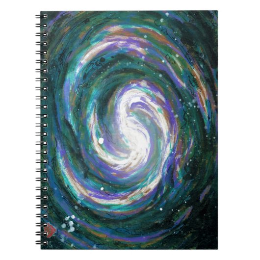 Spiraalmelkweg in de ruimte notitieboek (Voorkant)