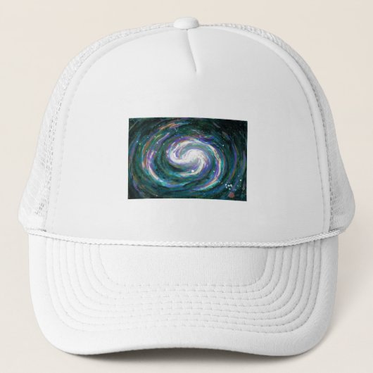 Spiraalmelkweg in de ruimte trucker pet (Voorkant)