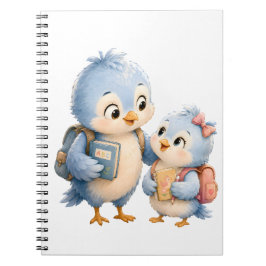 Spiraalnotitieboek met foto van blauwe vogelsiblin notitieboek