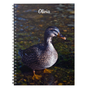Spiraalnotitieboek met wilde eend notitieboek