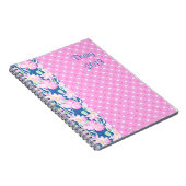 Spiraalnotitieboek of Dagboek, Roze Rozen, Stippen Notitieboek (Rechterzijde)