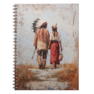 Spiraalnotitieboekje met Native American-koppel Notitieboek