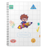 Spiraalnotitieboekje voor kinderen met vrolijk ont notitieboek (Voorkant)