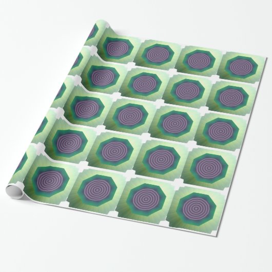 Spiraalontwerp met gegroefde rand cadeaupapier (Uitgerold)