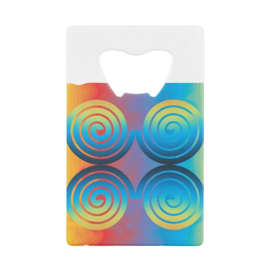 SPIRAALPATROON CREDITKAART FLESSENOPENER (Voorkant)