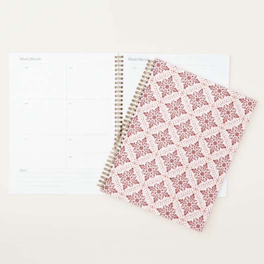 Spiraalplanner met rood en roze ontwerp planner (Display)