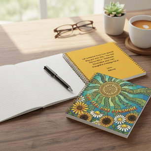 Spiraalschrift 'Je voelt als zonneschijn' Notitieboek