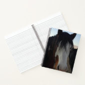 Spiraalschrift met haar in de ogen notitieboek (Binnen)