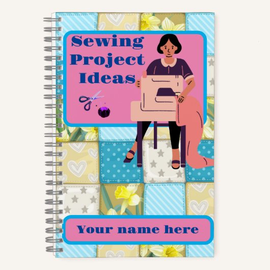 Spiraalschrift Naai Projecten Notitieboek (Voorkant)