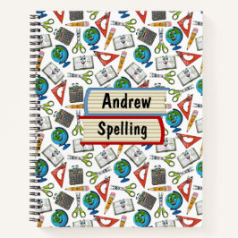 Spiraalschrift op maat van school notitieboek