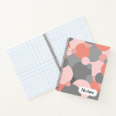 Spiraalschrift oranje-grijze moleculen notitieboek (Binnen)