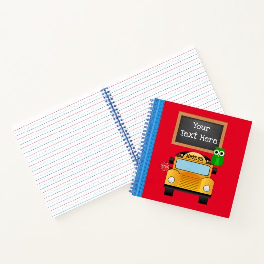 Spiraalschrift Schoolbus en Uil Notitieboek (Binnen)