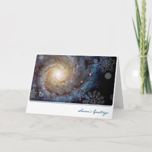 Spiraalstelsel met Sneeuwvlokken – Hubble-telescoo Feestdagen Kaart
