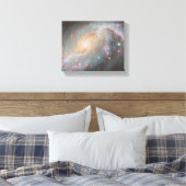 Spiraalstelsel NGC 1672 Canvas Afdruk (Insitu (Slaapkamer))