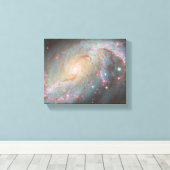 Spiraalstelsel NGC 1672 Canvas Afdruk (Insitu (Houten vloer))