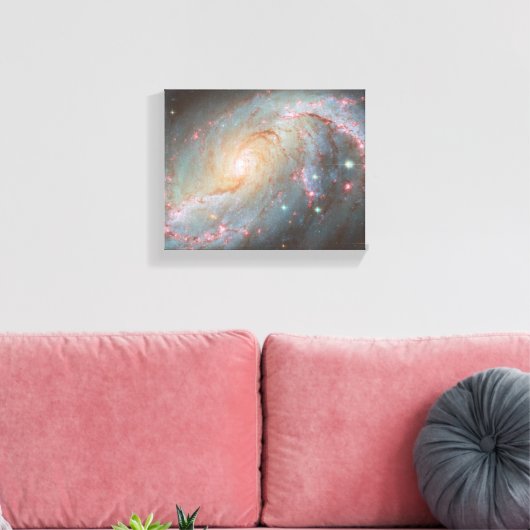 Spiraalstelsel NGC 1672 Canvas Afdruk (Insitu (Woonkamer))