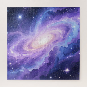 Spiraalstelselnevel Paarse Kosmische Draaikolk Legpuzzel