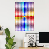 Spiraalvermenigvuldigingstabel - vierkant (gemonte poster (Thuiskantoor)