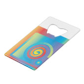 SPIRAALVIERKANT CREDITKAART FLESSENOPENER (Voorkant Gekanteld)