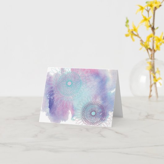 Spiraalvormen Kaart (Gele Bloem)