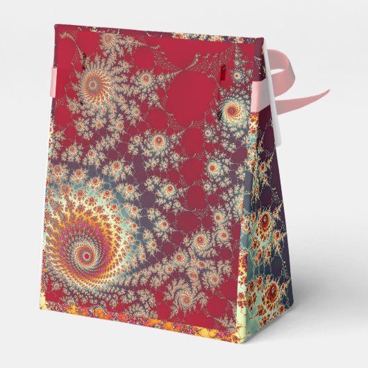 Spiraalvormig bloempatroon bedankdoosjes (Achterkant)