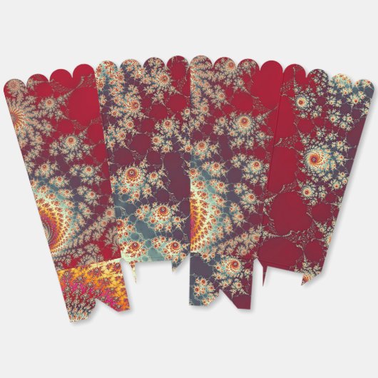 Spiraalvormig bloempatroon bedankdoosjes (Ongevouwen)