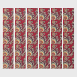 Spiraalvormig bloempatroon cadeaupapier
