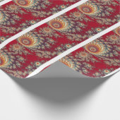 Spiraalvormig bloempatroon cadeaupapier (Hoek)
