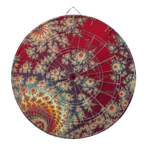 Spiraalvormig bloempatroon dartbord