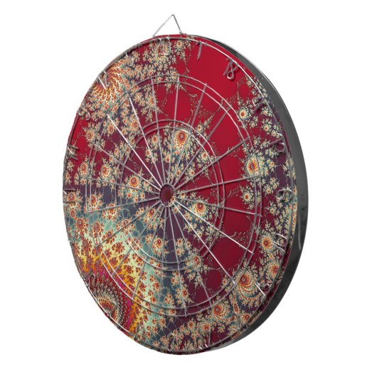 Spiraalvormig bloempatroon dartbord (Voorkant Rechts)