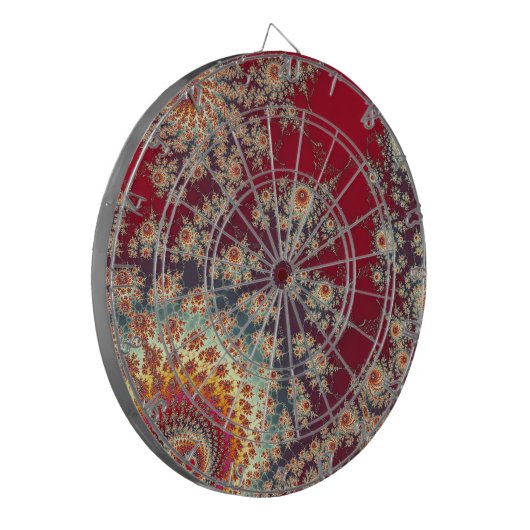 Spiraalvormig bloempatroon dartbord (Voorkant Links)