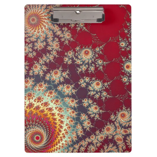 Spiraalvormig bloempatroon klembord (Voorkant)