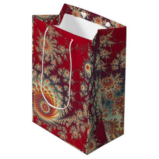 Spiraalvormig bloempatroon medium cadeauzakje