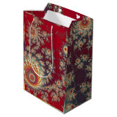 Spiraalvormig bloempatroon medium cadeauzakje (Achterkant Gekanteld)