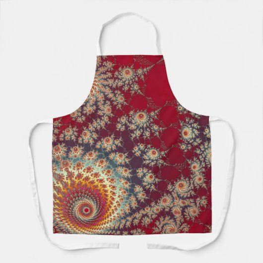 Spiraalvormig bloempatroon schort (Voorkant)